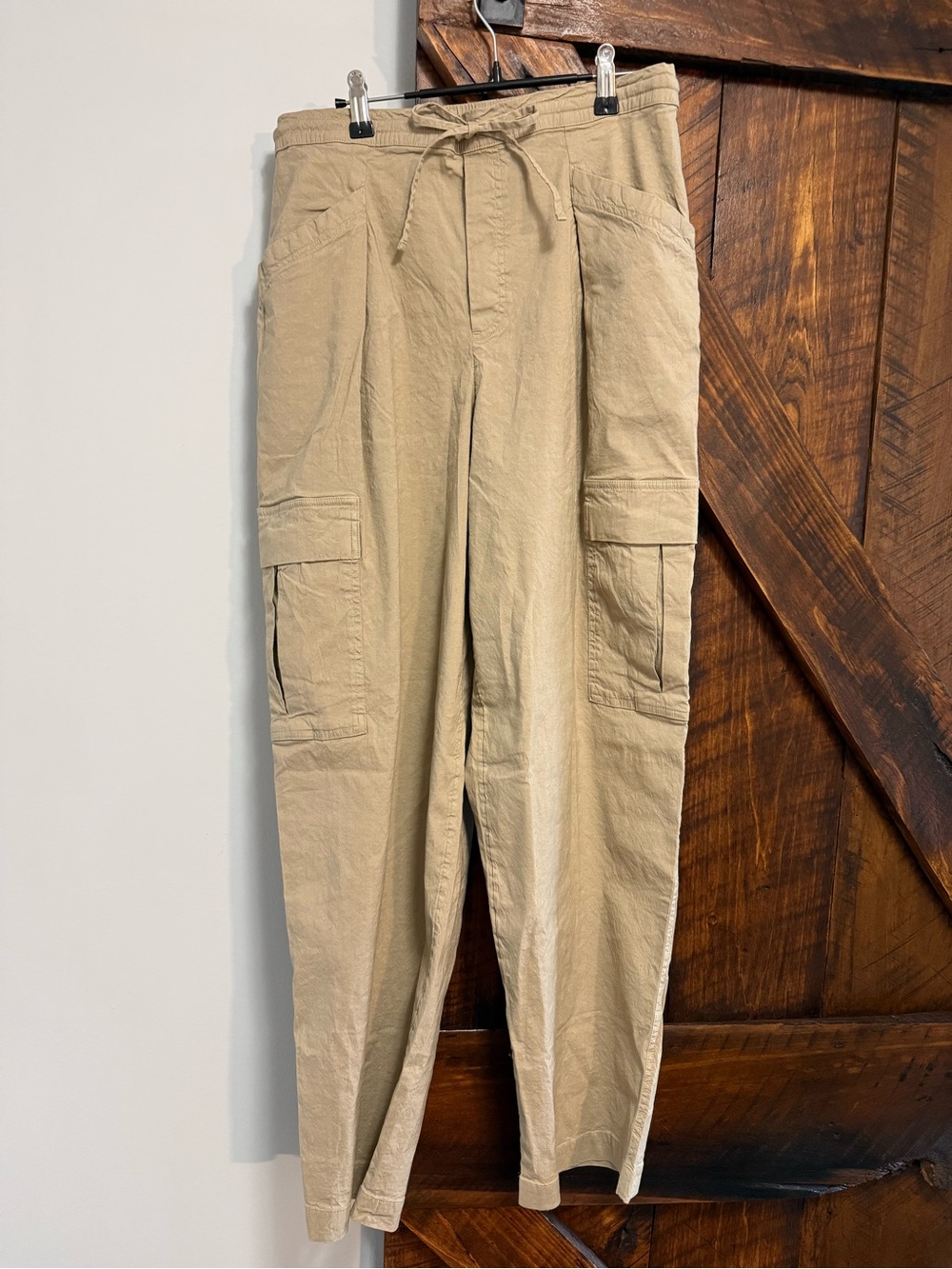 Athleta Tan Cargo Drawstring Pants